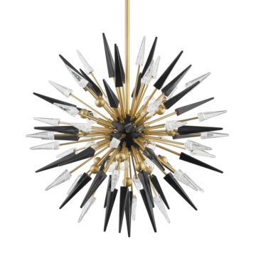 Sparta 12 Light Chandelier in Aged Brass by Hudson Valley