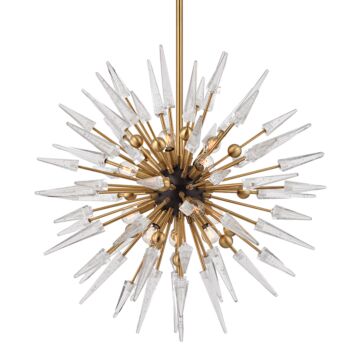 Sparta 12 Light Chandelier in Aged Brass by Hudson Valley