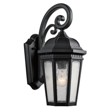Courtyard One Light Outdoor Wall Mount in Textured Black by Kichler