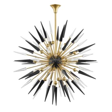 Sparta 18 Light Chandelier in Aged Brass by Hudson Valley