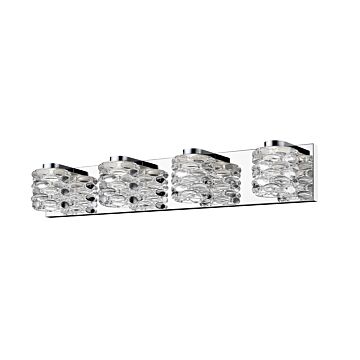 Z-Lite Dawson 4-Light Bathroom Vanity Light In Chrome
