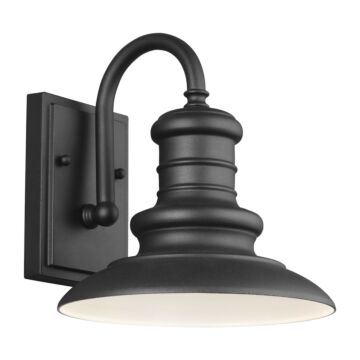 Redding Station Outdoor Wall Lantern in Textured Black by Generation Lighting