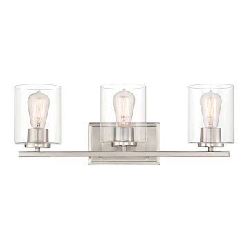 Liam 3-Light Bathroom Vanity Lightroom in Platinum (Satin)