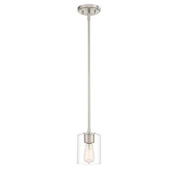 Liam 1-Light Mini Pendant in Platinum (Satin)