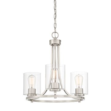Liam 3-Light Chandelier in Platinum (Satin)