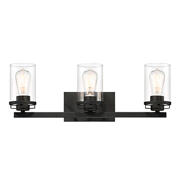 Jedrek 3-Light Bathroom Vanity Light in Black