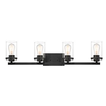Jedrek 4-Light Bathroom Vanity Light in Black