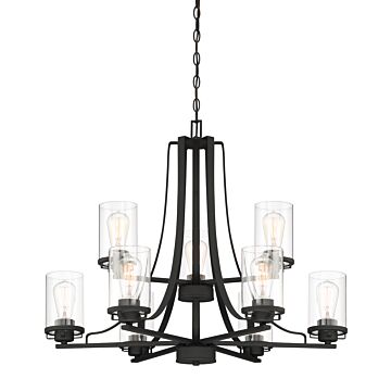 Jedrek 9-Light Chandelier in Black