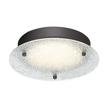 Deco Edge 1-Light LED Flushmount in Satin Bronze
