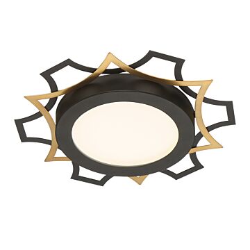 Deco Edge 1-Light LED Flushmount in Black