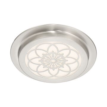 Deco Edge 1-Light LED Flushmount in Satin Platinum