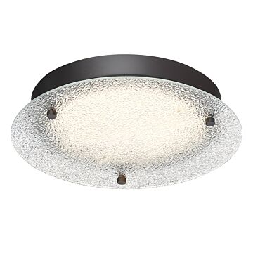 Deco Edge 1-Light LED Flushmount in Satin Bronze