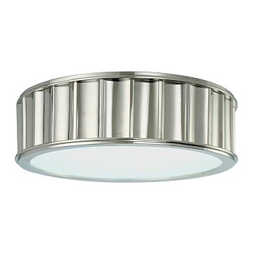 Middlebury Two Light Flush Mount in Polished Nickel by Hudson Valley