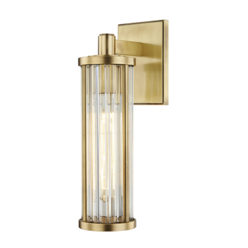 Marley One Light Wall Sconce in Aged Brass by Hudson Valley