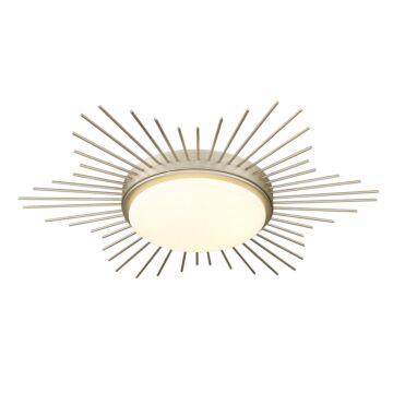 Kieran WG LED Flush Mount in White Gold by Golden