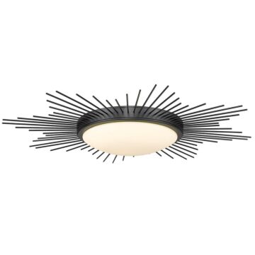Kieran LED Flush Mount in Matte Black by Golden
