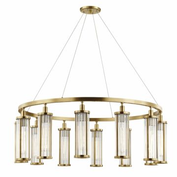 Marley 12 Light Pendant in Aged Brass by Hudson Valley