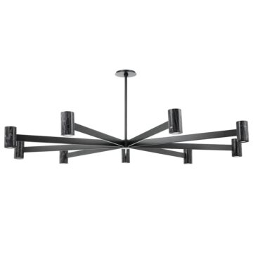 Predock LED Chandelier in Black Brass by Hudson Valley