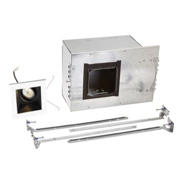  LED Single Light New Construction Housingith Trim and Light Engine in Black by W.A.C. Lighting