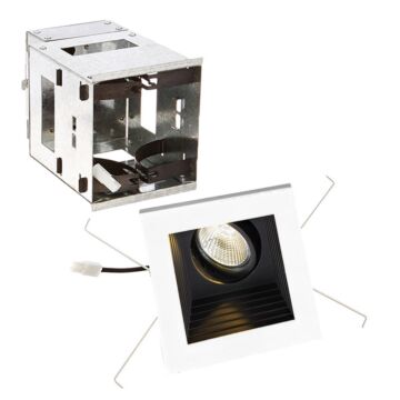  LED Single Light Remodel Housingith Trim and Light Engine in Black by W.A.C. Lighting