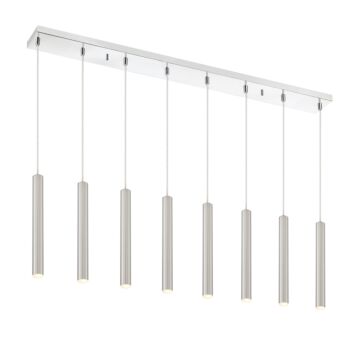Z Lite Forest 8 Light Linear Pendant Light In Chrome