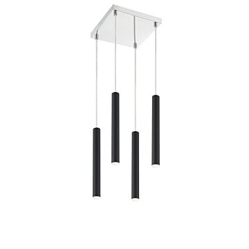 Z-Lite Forest 4-Light Chandelier In Matte Black