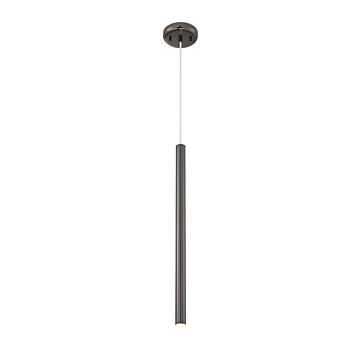 Z Lite Forest 1 Light Mini Pendant Light In Pearl Black