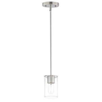 Sleek One Light Mini Pendant in Satin Nickel by Maxim