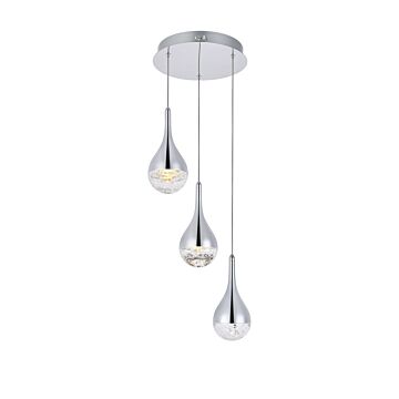 Amherst 3-Light LED Chandelier in Chrome