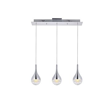 Amherst 3-Light LED Chandelier in Chrome
