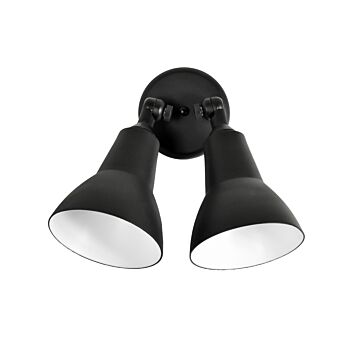 Spots Two Light Outdoor Wall Lantern in Black by Maxim