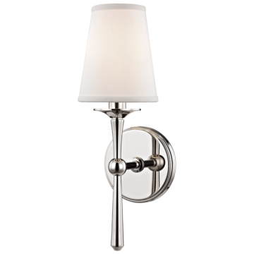 Islip One Light Wall Sconce in Polished Nickel by Hudson Valley