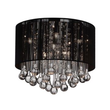 Water Drop Six Light Flush Mount in Chrome by CWI Lighting