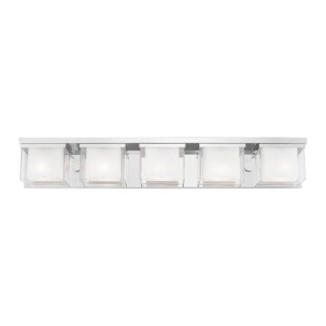 Duval 5-Light Bathroom Vanity Light in Polished Chrome