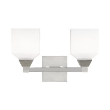 Aragon 2-Light Bathroom Vanity Light in Polished Chrome