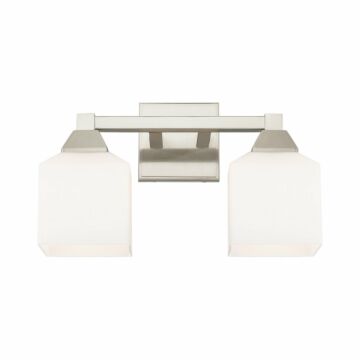 Aragon 2-Light Bathroom Vanity Light in Brushed Nickel