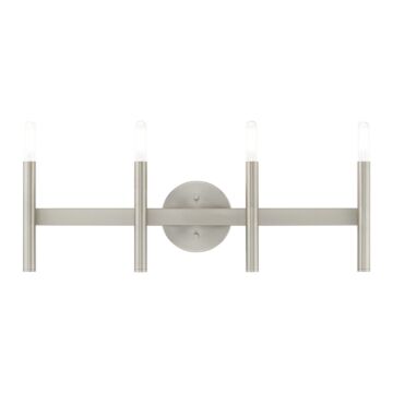 Copenhagen 4-Light Bathroom Vanity Light in Brushed Nickel
