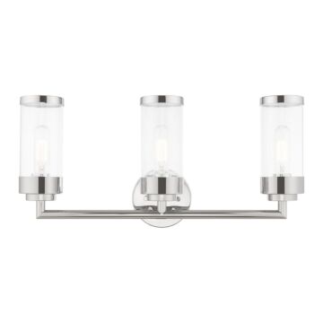 Hillcrest 3-Light Bathroom Vanity Light in Polished Chrome