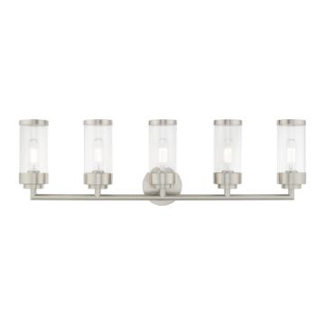 Hillcrest 5-Light Bathroom Vanity Light in Brushed Nickel