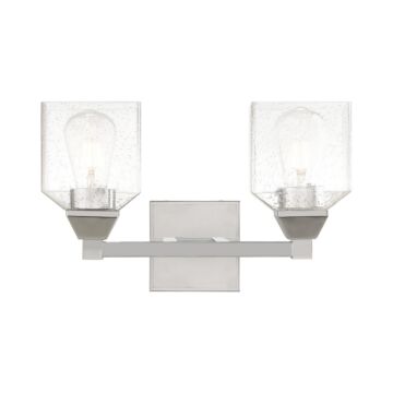 Aragon 2-Light Bathroom Vanity Light in Polished Chrome
