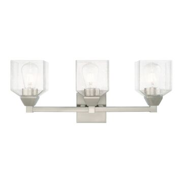Aragon 3-Light Bathroom Vanity Light in Brushed Nickel