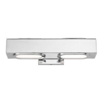 Kimball 2-Light LED Bathroom Vanity Light in Polished Chrome
