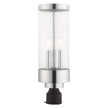 Hillcrest 3-Light Post-Top Lanterm in Polished Chrome