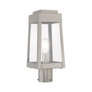 Oslo 1-Light Outdoor Post-Top Lanterm in Brushed Nickel