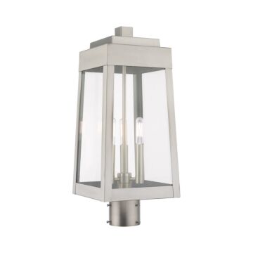 Oslo 3-Light Post-Top Lanterm in Brushed Nickel