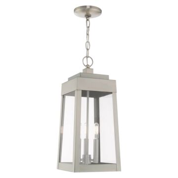 Oslo 3-Light Outdoor Pendant in Brushed Nickel
