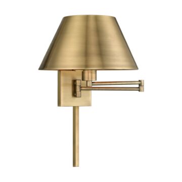 Swing Arm Wall Lamp in Antique Brass by Livex Lighting