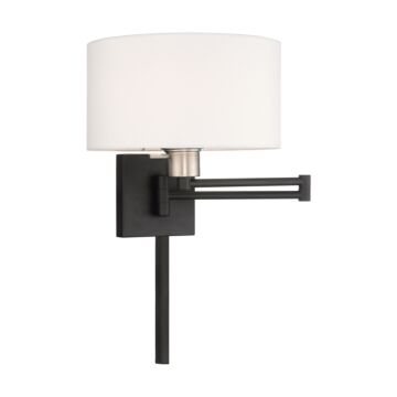 Swing Arm Wall Lamp in Black  Brushed Nickel by Livex Lighting