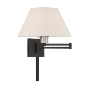 Swing Arm Wall Lamp in Black  Brushed Nickel by Livex Lighting