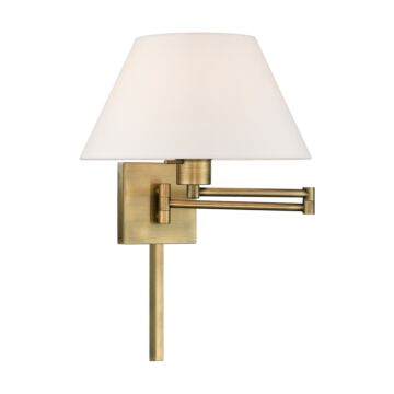 Swing Arm Wall Lamp in Antique Brass by Livex Lighting